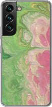 Geschikt voor Samsung Galaxy S22 hoesje - Verf - Kunst - Psychedelisch - Siliconen Telefoonhoesje