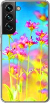 Geschikt voor Samsung Galaxy S22 Plus hoesje - Bloemen - Kunst - Psychedelisch - Siliconen Telefoonhoesje