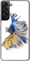 Coque Samsung Galaxy S22 Plus - Poisson - Staart - Blauw - Coque de téléphone en Siliconen