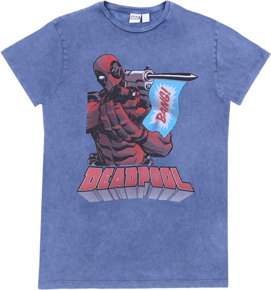 MARVEL Deadpool - T-Shirt Gris Bleu pour Homme / M
