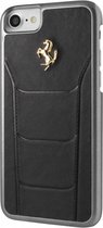 Ferrari 488 Collection Leather Back Case - Geschikt voor Apple iPhone 7 Plus (5.5") - Zwart/Goud