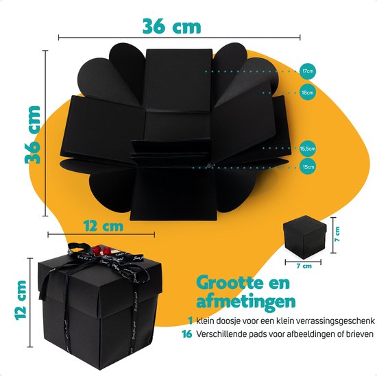 Boîte Photo Explosion Box DIY Surprise - Boîte Cadeau 3D Pour Photos, Saint- Valentin, Anniversaire Et Fête Des Mères