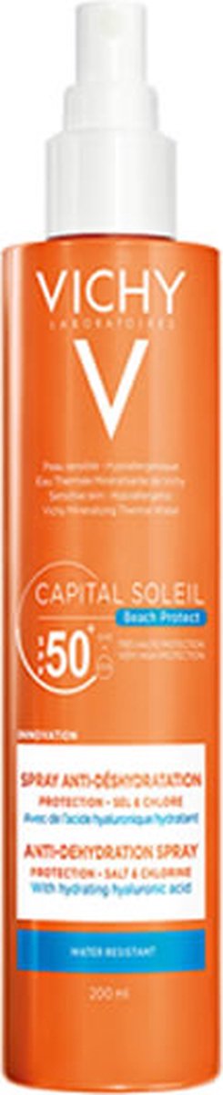 Vichy Capital Soleil Beach Protect Zonnebrandsspray SPF50+ - 200ml - Anti-dehydratatie