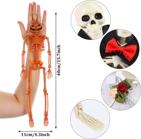 CavspkArt Squelette D'halloween D'tête De Citrouille Réaliste