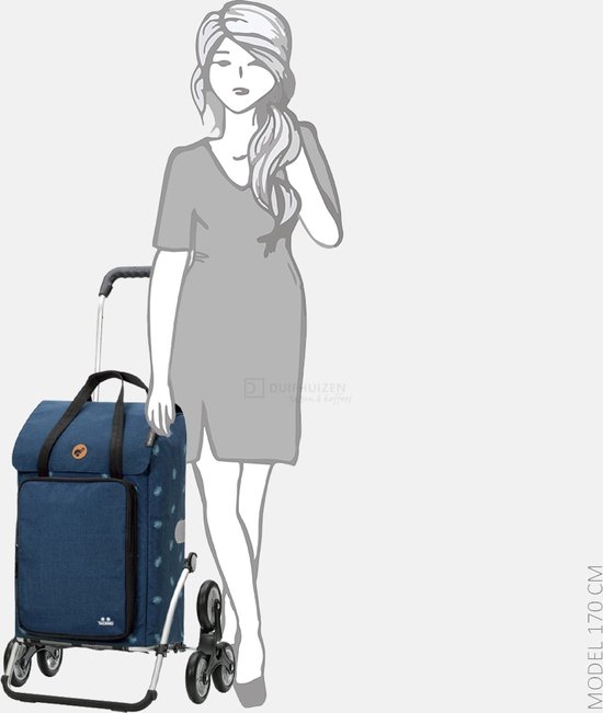 Andersen Shopper Ivar 44L Einkaufstrolley Mit Sitz & Thermofach – Blau, Bis 50 Kg
