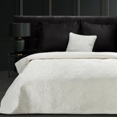 Oneiro’s luxe LILI Type 4 Beddensprei Wit - 220x240 cm – bedsprei 2 persoons - beige – beddengoed – slaapkamer – spreien – dekens – wonen – slapen