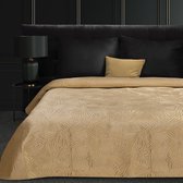Oneiro’s luxe LILI Type 4 Beddensprei Beige - 220x240 cm – bedsprei 2 persoons - beige – beddengoed – slaapkamer – spreien – dekens – wonen – slapen