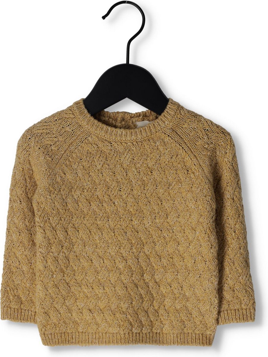 Quincy Mae Cozy Heathered Knit Sweater Truien & Vesten Baby - Sweater - Hoodie - Vest- Oker - Maat 12-18M