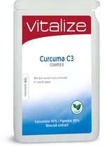 Vitalize Curcuma C3 Complex 120 tabletten - Voor het behoud van soepele gewrichten en sterke botten - Ondersteunt de reinigende werking van de lever