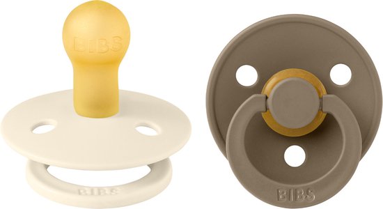 BiBS - Colour Pacifier - Stage 2 Fopspeen - 6+ maanden - 2 stuks - Ivory / Dark oak van BIBS — afbeelding 2