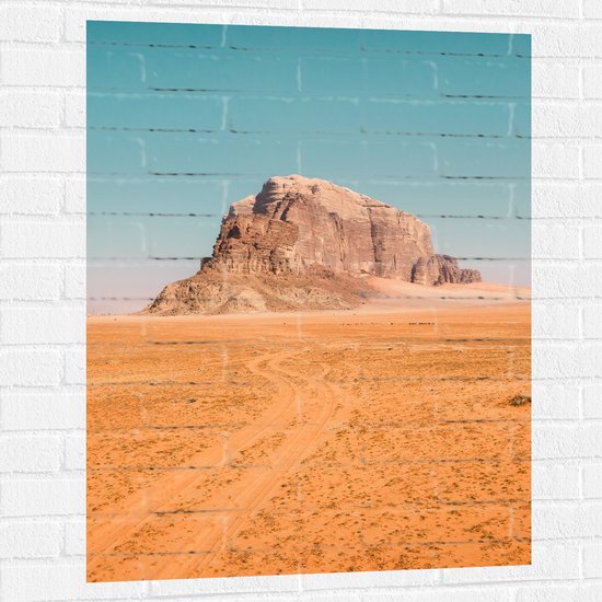 WallClassics - Muursticker - Sahara met berg - 75x100 cm Foto op Muursticker