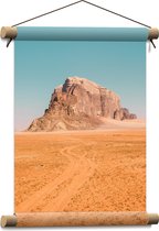 WallClassics - Textielposter - Sahara met berg - 30x40 cm Foto op Textiel