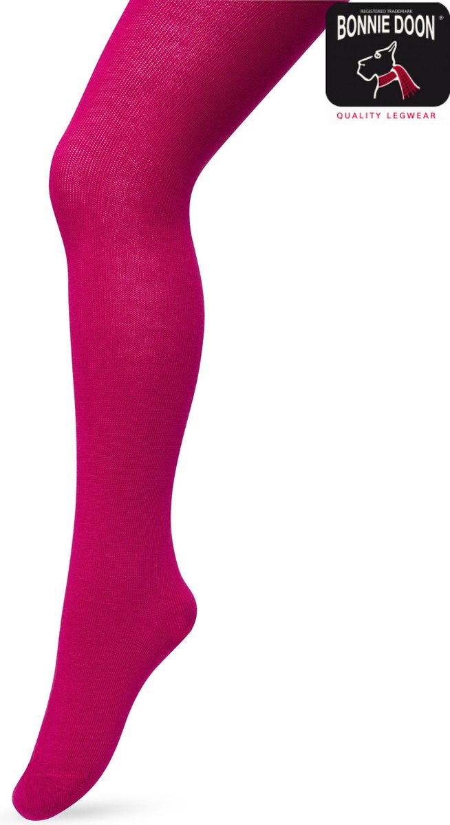 Bonnie Doon Biologisch Katoenen Maillot Meisjes Knal Roze maat 116/122 - Kinder Maillot - OEKO-TEX gecertificeerd - Bio Cotton Tights - Duurzaam Huidvriendelijk Katoen - Fijne pasvorm - Gladde Naden - Fel - Donker Roze - Rose Violet - BP053900.121