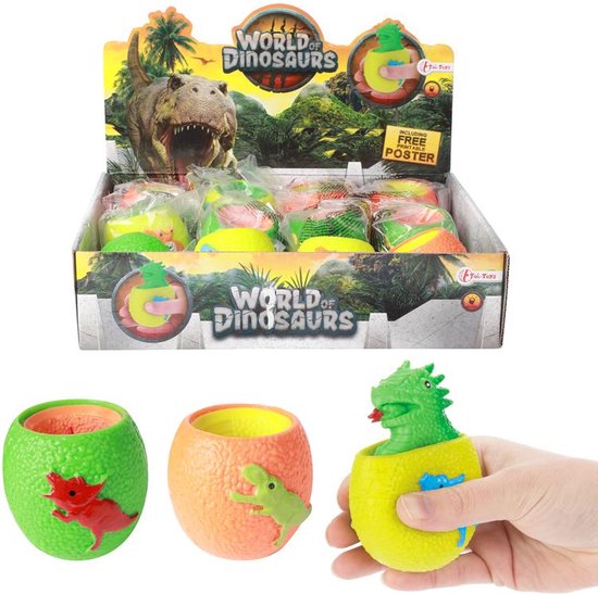 Toi Toys World of Dinosaurs Knijpei pop-out dino