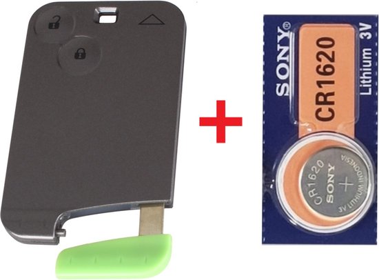 Autosleutel Smart Card 2 knoppen met batterij geschikt voor Renault sleutel  / Renault... | bol.com
