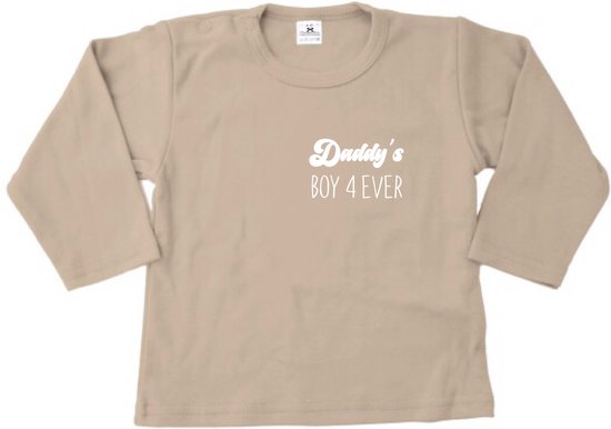 Shirt kind-vaderdag-boy 4ever-beige-sand-Maat 62