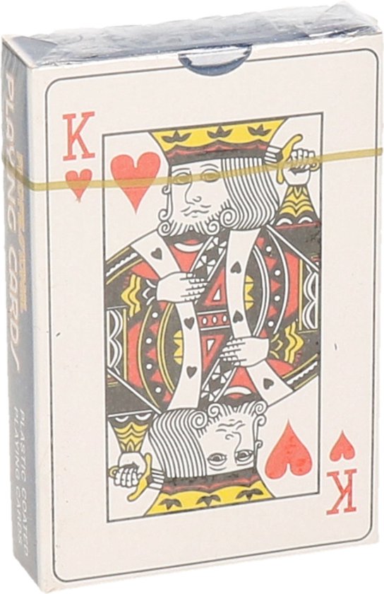 Afbeelding van het spel Speelkaarten geplastificeerd blauw 9 x 6 cm