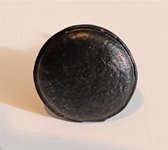 Knopje, greep voor lade of kast, doorsnee 3,5 cm, metaal zwart