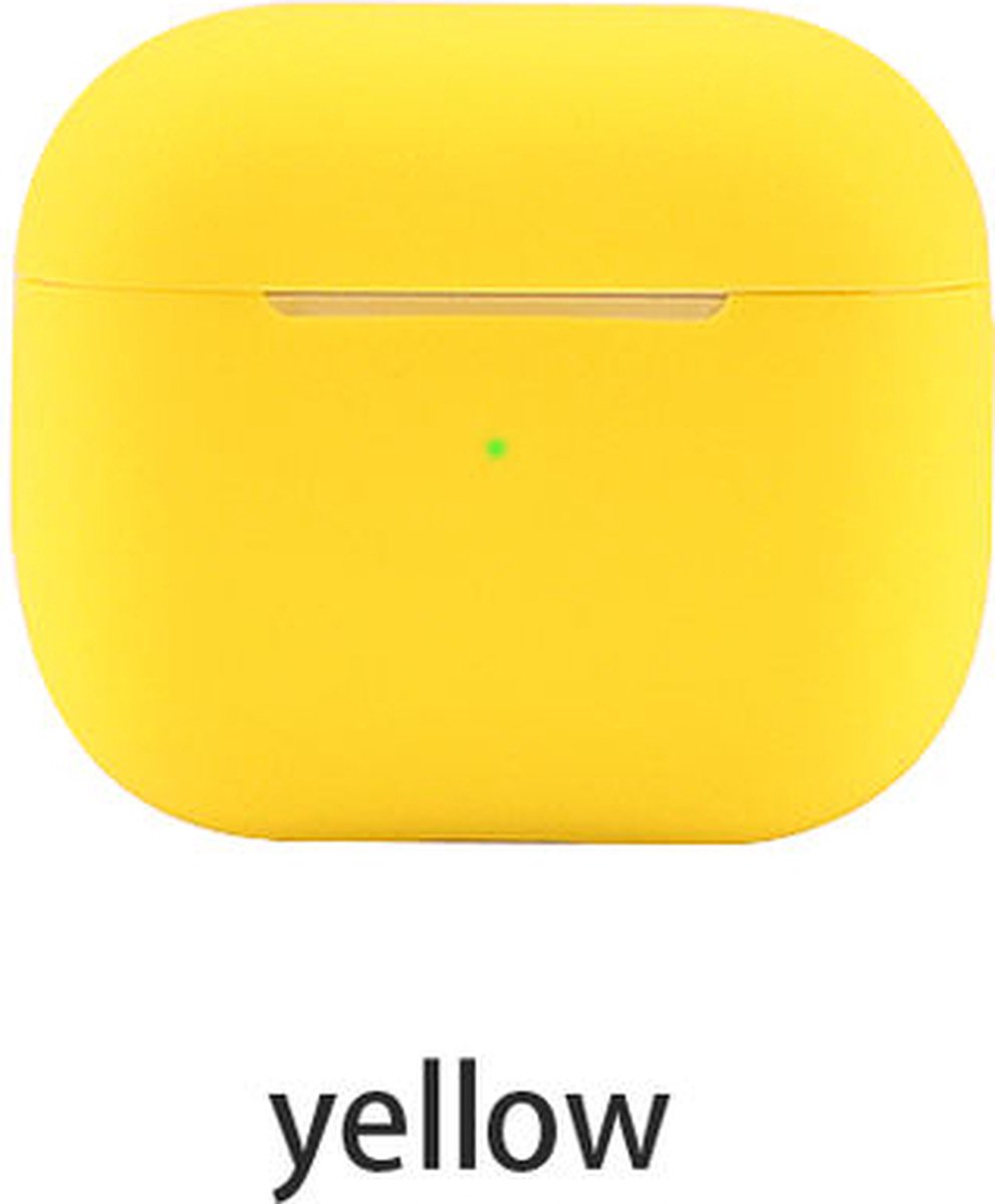 Hoesje in het geel geschikt voor Apple AirPods 3 - TCH - Beschermhoes - Siliconen - Case - Soft case