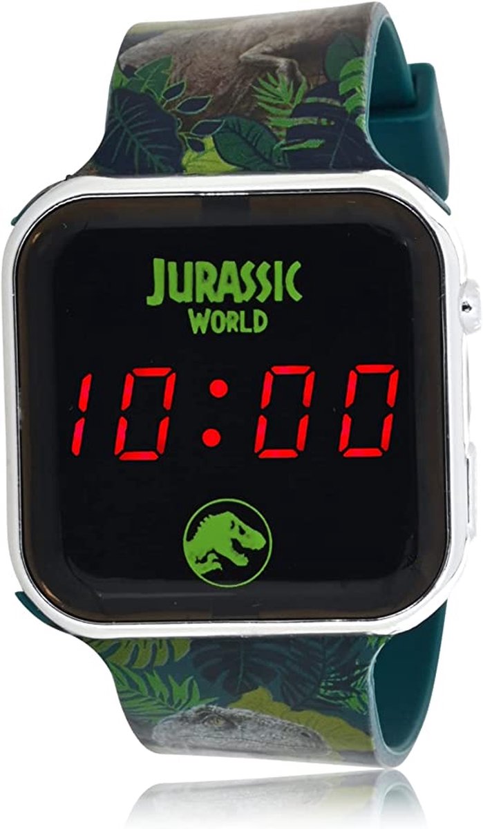 Accutime - LED Watch Jurassic World - Kinderhorloge Met LED Display Voor Datum en Tijd - Groen