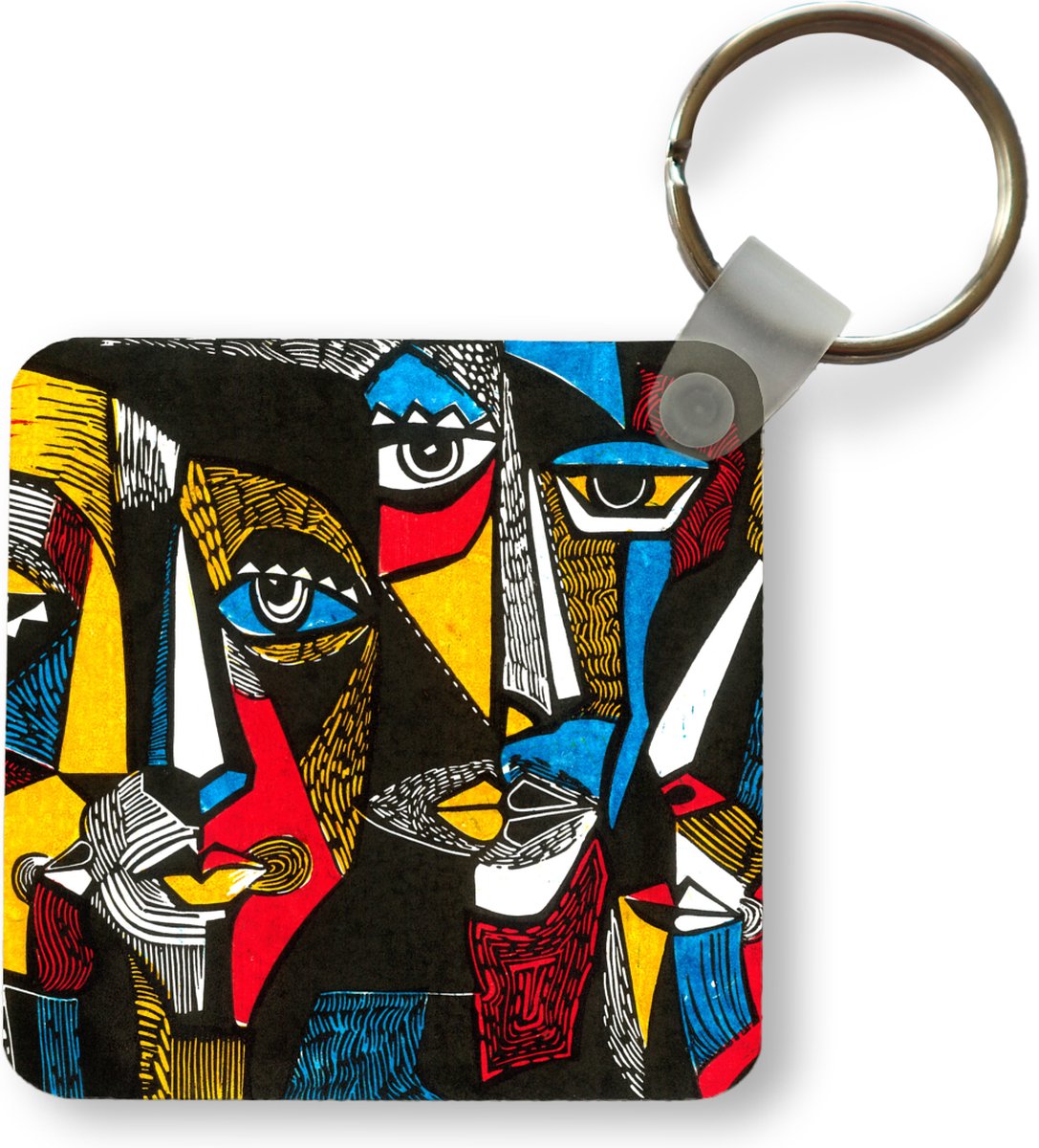 Sleutelhanger - Uitdeelcadeautjes - Schilderij - Olieverf - Kubisme - Plastic