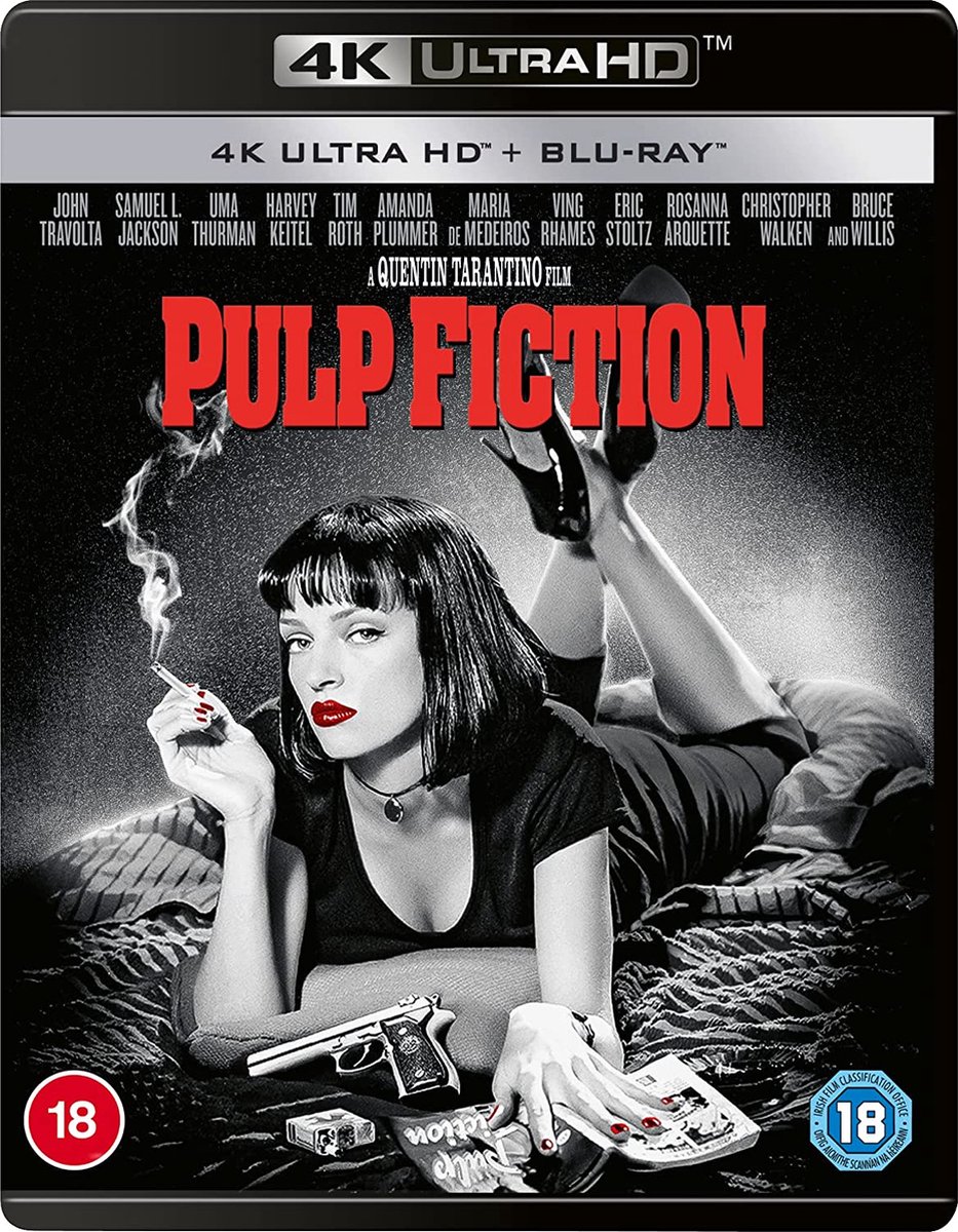 Pulp Fiction 4K UHD + Blu-ray Region A and B and C DTS HD Master Audio 5.1, Amanda.. foto afbeelding