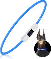 Nobleza LED Halsband voor Honden - USB Oplaadbaar - 70 CM - Blauw - LED Honden Halsband - Blauw Verlichte Halsband Honden