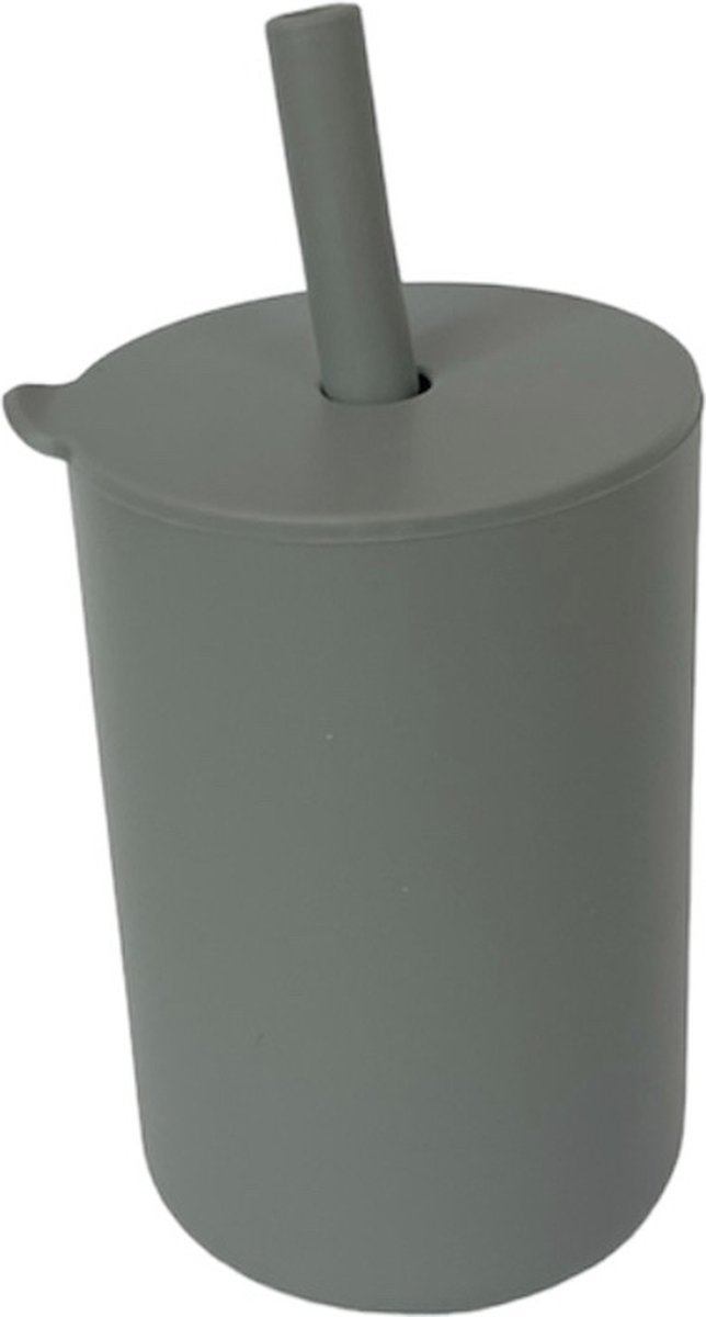 Goedkoopste Sippy cup - blauwgrijs - siliconen drinkbeker baby peuter kind - babycadeau