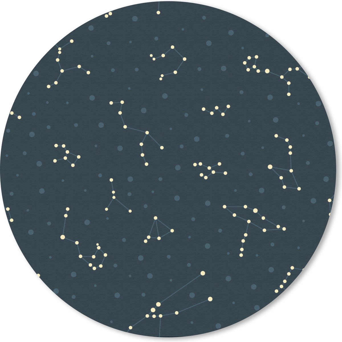 Muismat rond 30x30 cm - Mousepad Sterren - Hemel - Patroon - Ronde muismatten