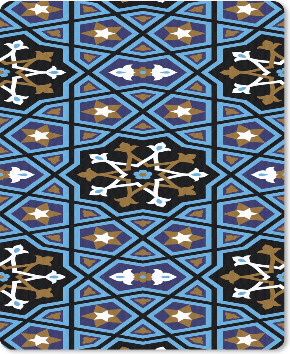 Muismat - Mousepad - Mozaïek - Azië - Patronen - 19x23 cm - Muismatten