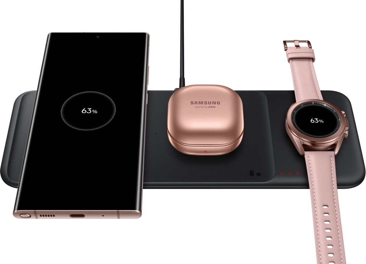 Samsung Wireless Charger Trio Smartphone / Galaxy Watch / Galaxy Buds - Zwart – foto 8
