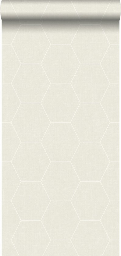 ESTAhome behang hexagon beige - 148749 - 0,53 x 10,05 m