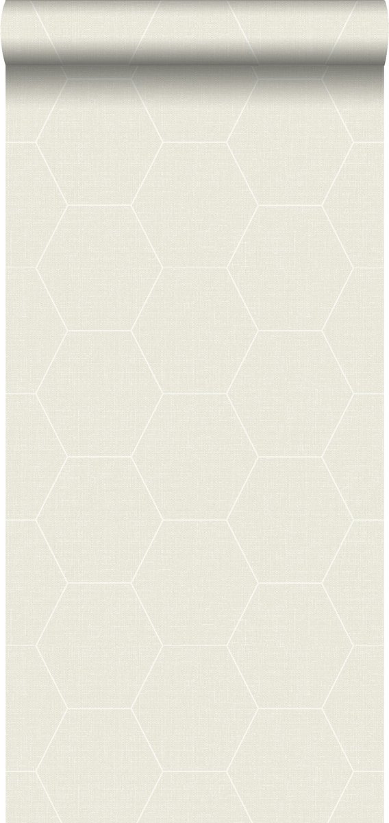 ESTAhome behang hexagon beige - 53 cm x 10.05 m - 148749
