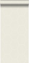 ESTAhome behang hexagon beige - 148749 - 0,53 x 10,05 m
