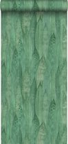 ESTAhome papier peint feuilles vert jade - 138987-0,53 x 10,05 m