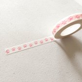 masking tape - Pootjes - decoratie washi papier tape - 7 mm x 10 m