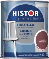 Histor Perfect Finish Houtlak Hoogglans - Krasvast & Slijtvast - Dekkend - 0.75L - Crazed Cranberry - Rood