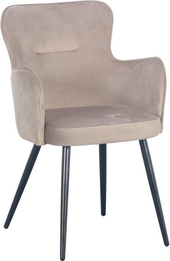 Retro metalen fauteuil met groen fluweel | Leen Bakker