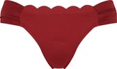 Hunkemöller Dames Badmode Rio Bikinibroekje Scallop - Rood - maat L