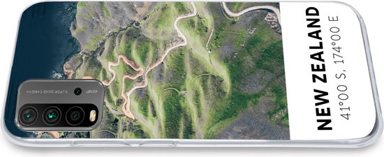 Coque de téléphone compatible avec Xiaomi et Redmi 9T - Nouvelle-Zélande - Water - Vert - Plage - Coque en Siliconen pour téléphone Coque de téléphone