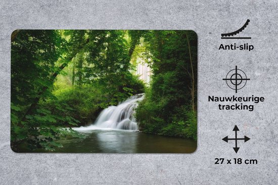 Tapis de souris 27x18 cm - Cascade - Nature - Vert - Tapis de souris
