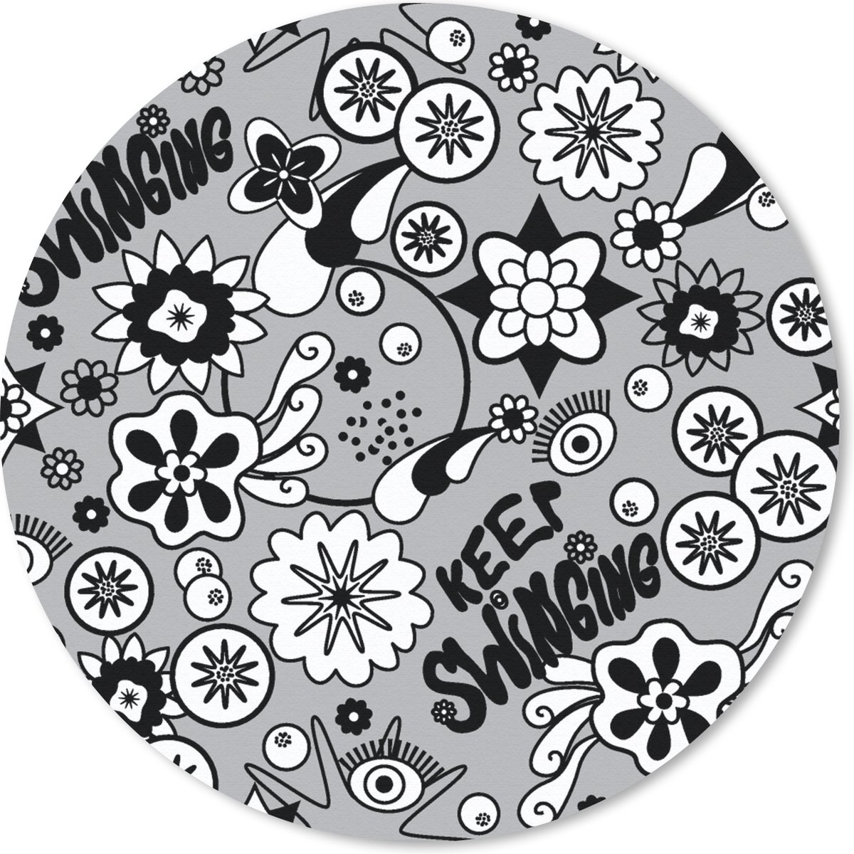 Muismat rond 30x30 cm - Mousepad Bloemen - Patronen - Quotes - Ronde muismatten