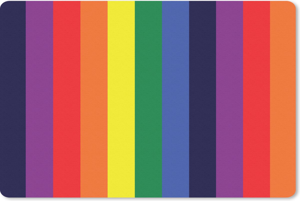 Muismat 27x18 cm - Mousepad Regenboog - Patronen - Pride - Muismatten