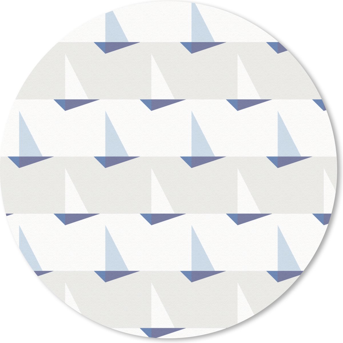 Muismat rond 50x50 cm - Mousepad Patronen - Boot - Zee - Ronde muismatten