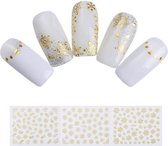 Kerst Nagelstickers - Nail Art - Gouden Sneeuwvlokjes