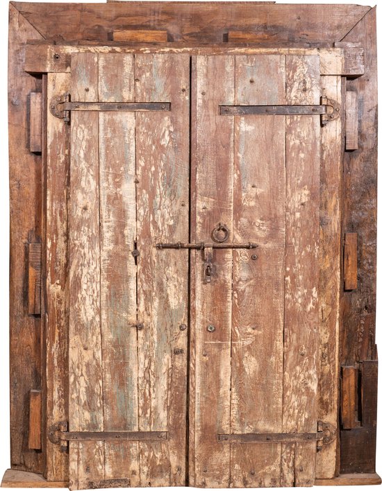 Porte en bois Massief et fer pour usage intérieur ou extérieur, ancienne  porte... | bol