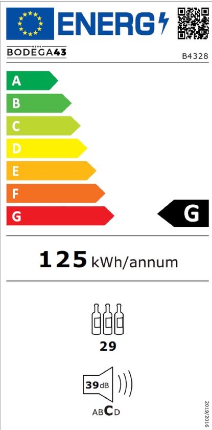 BODEGA43 - Cave à vin climatisée - étroite - 2 zones - 28 bouteilles
