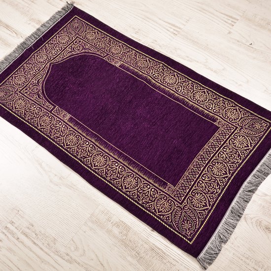 Tapis de prière en velours de Luxe violet - Tapis de prière islamique -  Cadeau pour... | bol.com