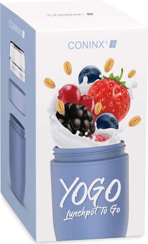 Coninx Bol Muesli A Emporter | Pot Yaourt to go | Bleu