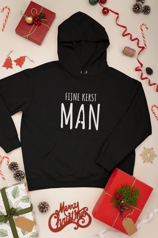 Matching Kerst Hoodies Vader & Kind - Kersttrui Fijne Kerst Man - Papa maat S & Kind maat 98/104 van Pineapple Baby — afbeelding 4